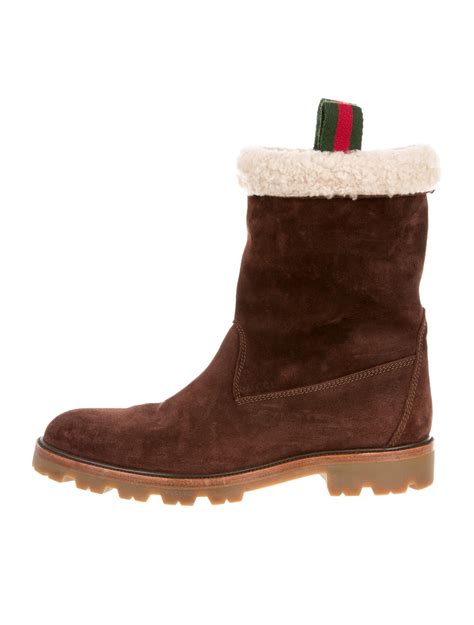 gucci shearling boots.